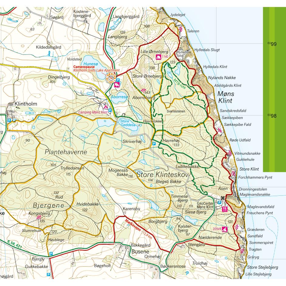 Calazo Kort Møn & Camønoen 1:25.000