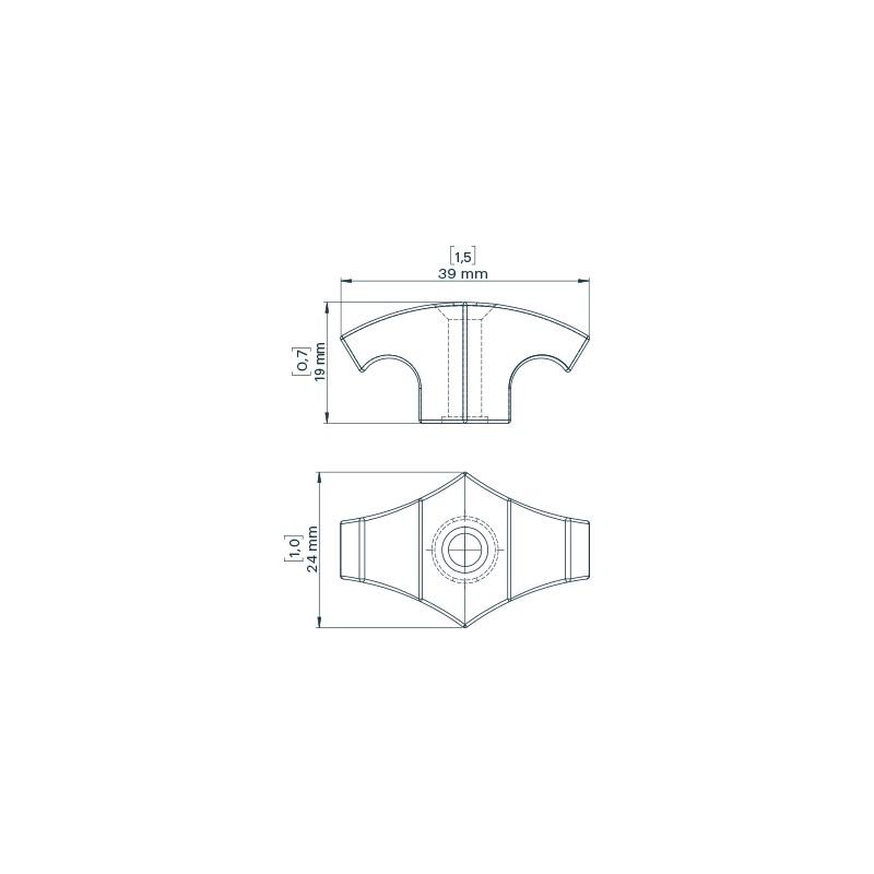 Kajaksport Dækfitting T-formet, 4-pak