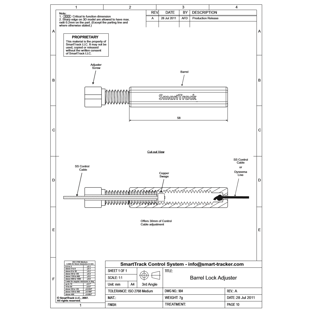 SmartTrack Finjusteringsskrue