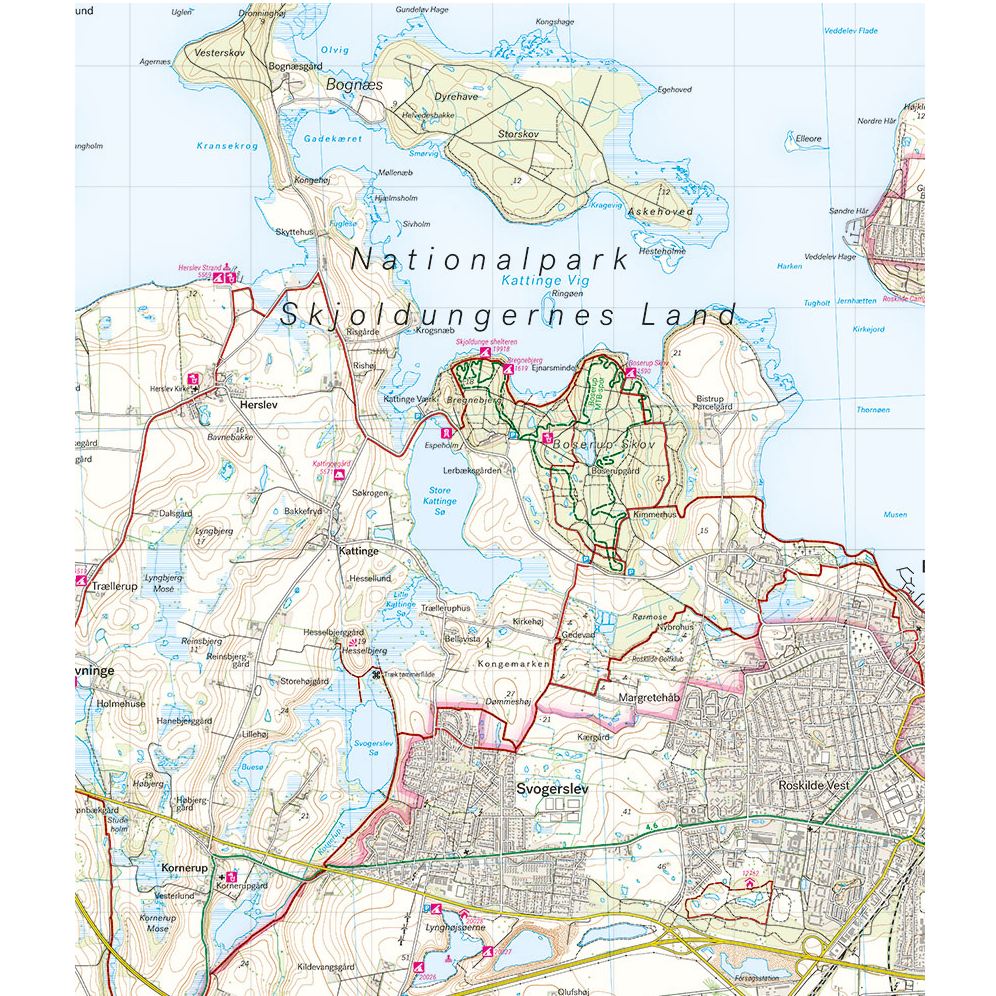 Calazo Kort Roskilde & Nationalpark Skjoldungernes land 1:30.000